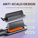 Wavytalk Ionic Hair Straightener and Brush 2 in 1 Burning Protection Ceramic Hair Straightener Brush with LED Display for Home Salon Double Voltage (100-240 V gallery image