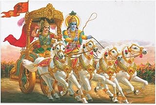 Sponsored Ad - Mahabharata Battle Field Lord Krishna Arjuna Canvas Poster Bedroom Decor Sports Landscape Office Room Decor...