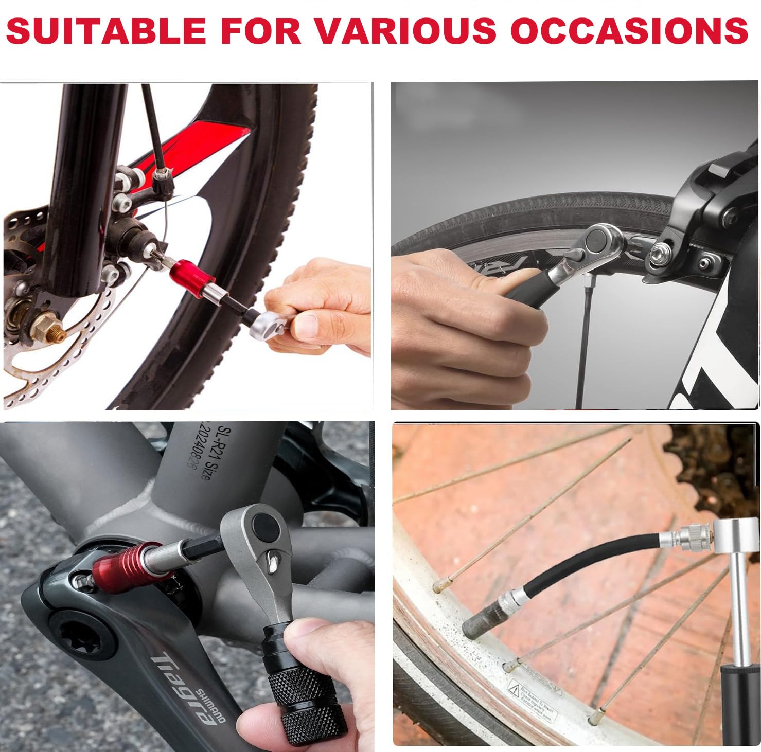 Kit de herramientas de reparación de bicicletas, kit multiherramienta para