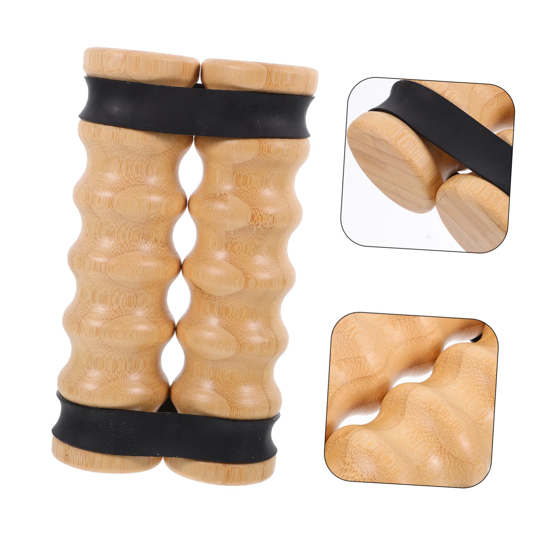 Fasce Elastiche per Esercizi Spalle con Maniglie in Legno, 2 Pezzi | Resistenza Regolabile, Design Portatile, Impugnatura Antiscivolo, Uso per Yoga e Stretching