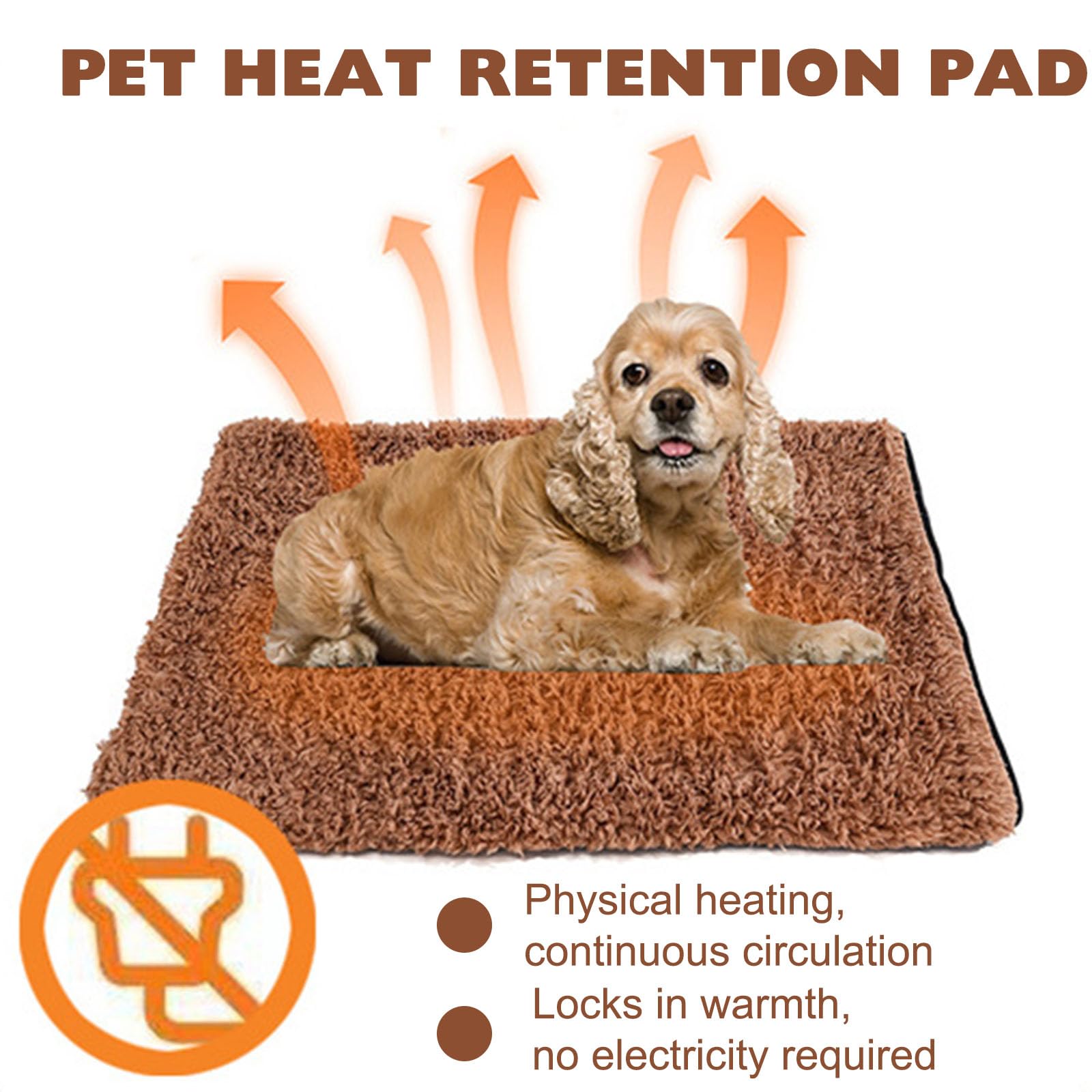 Coussin Chauffant pour Chat, Tapis pour Chien Tapis Hiver Thermique, TapisChien Auto-Chauffant, Coussin Chien Rétention de La Chaleur, Matelas Chien pour Chatons Chiots(60 * 45CM)