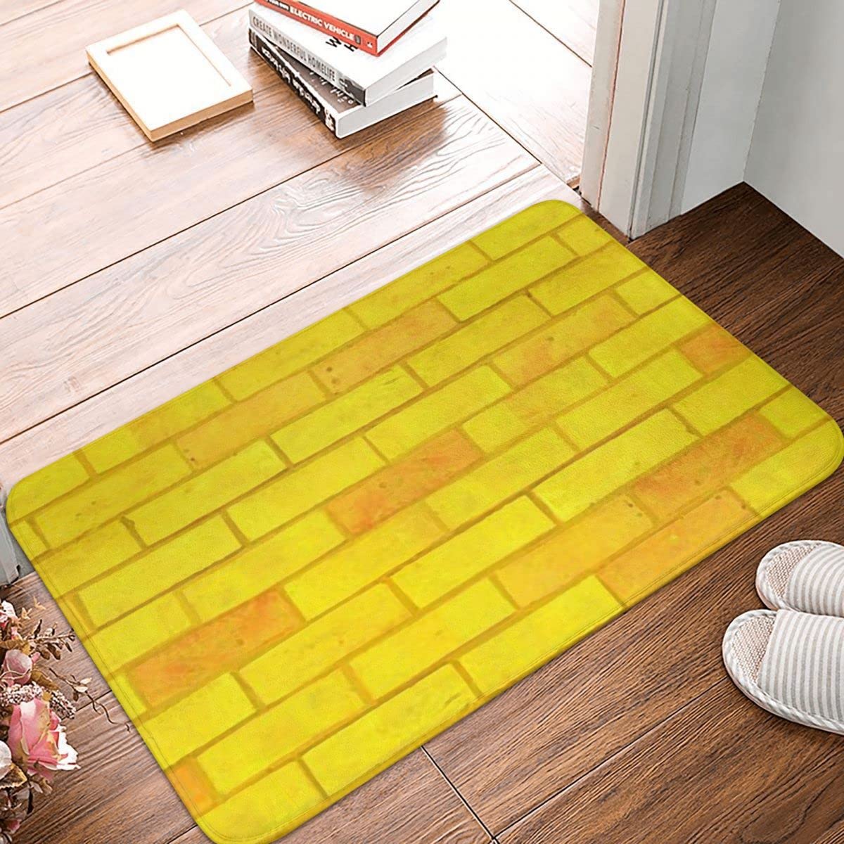 Carpet 40X60Cm Yellow Brick Road Door Mats Absorbent Entrance Doormat Stylish Outdoor Mats For Outdoor Hall Door Entryway