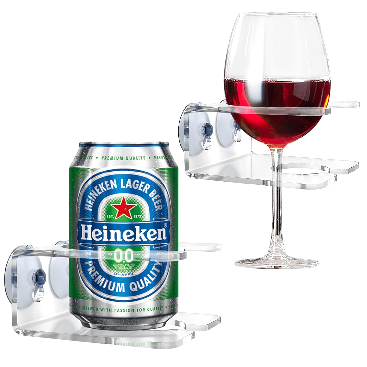 Caishenye 2PACK Beer Racks Holder for Shower Drink Racks Holder Shower Drink Holder Portable Cupholder Caddy for Beer