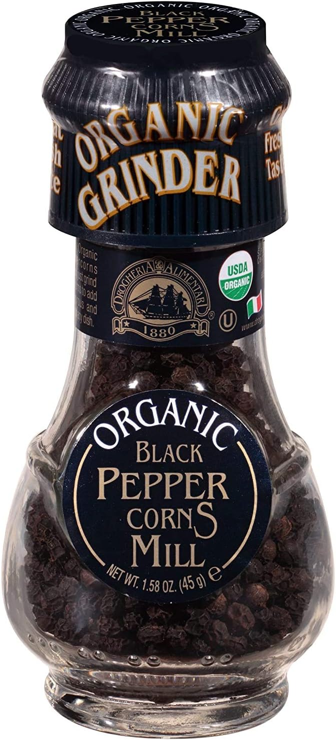 All Natural Spice Grinder Black Peppercorns, 1.58 Ounce Jars (Pack of 3)