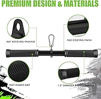 Vista 5 de Accesorio de cable de barra recta para tríceps, barra extraíble de bíceps giratoria de 360 grados, barra de tracción para tríceps LAT con mango