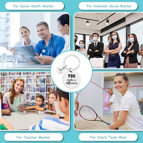 Miniatura 4 de Xiahuyu 15 piezas de regalos de agradecimiento, llavero de agradecimiento para empleados, empleados, compañeros de trabajo, regalos de