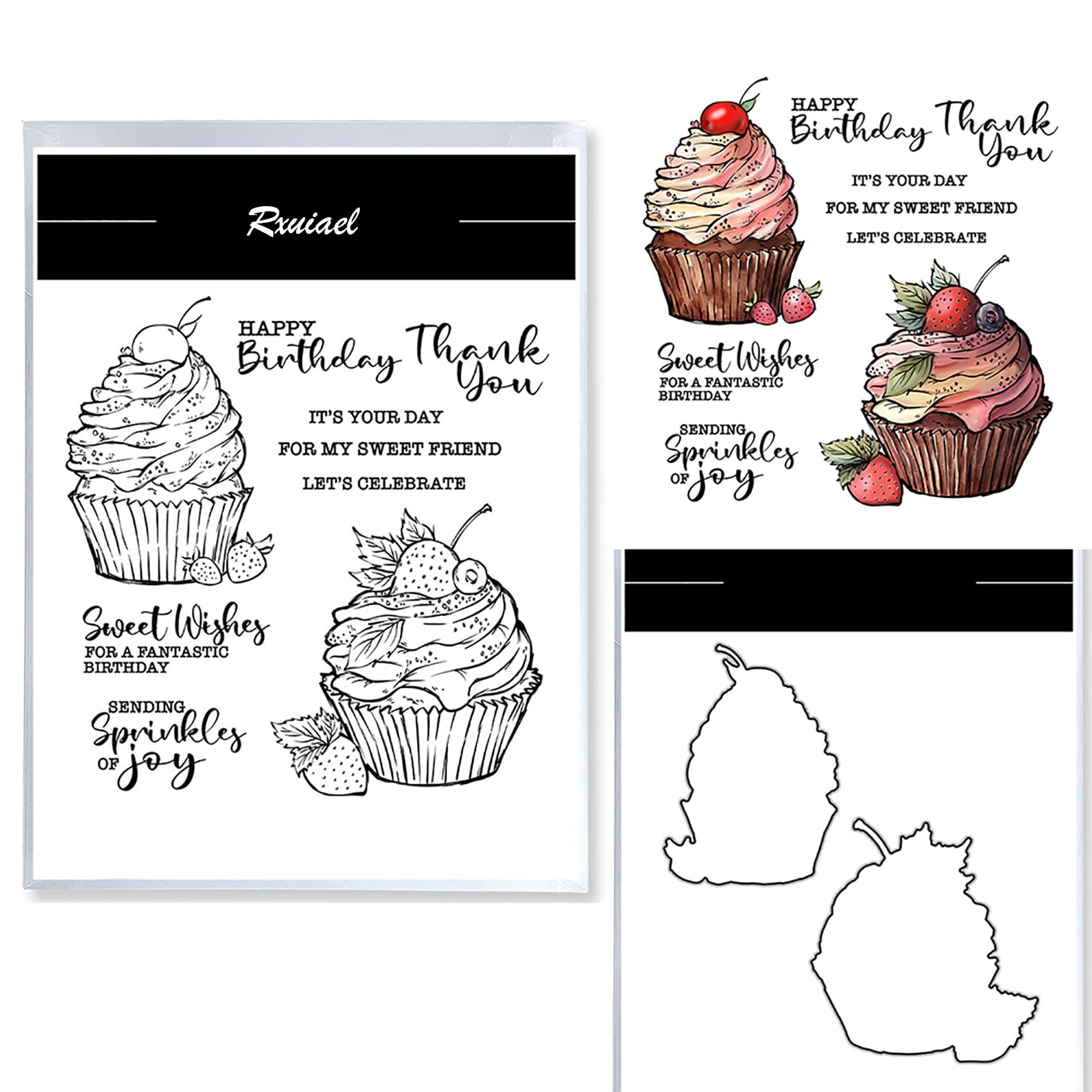 Rxuiael 2025-2026 Stamps and Dies Sets for Card Making, DIY Various Festivals for Autumn,Thanksgiving,Christmas,Halloween,Birthdays Greeting Card Dies