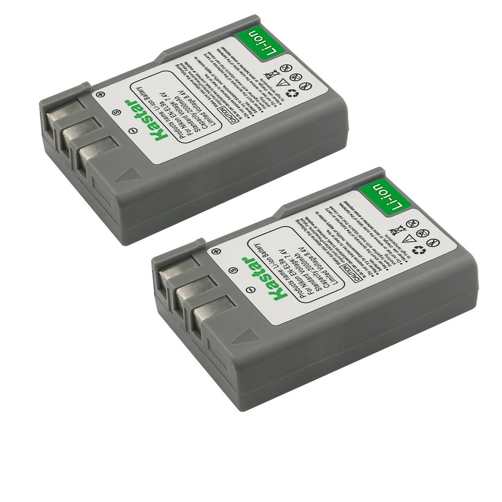 Kastar 2-Pack EN-EL9a Battery Replacement for Nikon EN-EL9 EN-EL9a Battery, Nikon D5000 SLR Digital Camera, D40 SLR Digital Camera, D40X SLR Digital