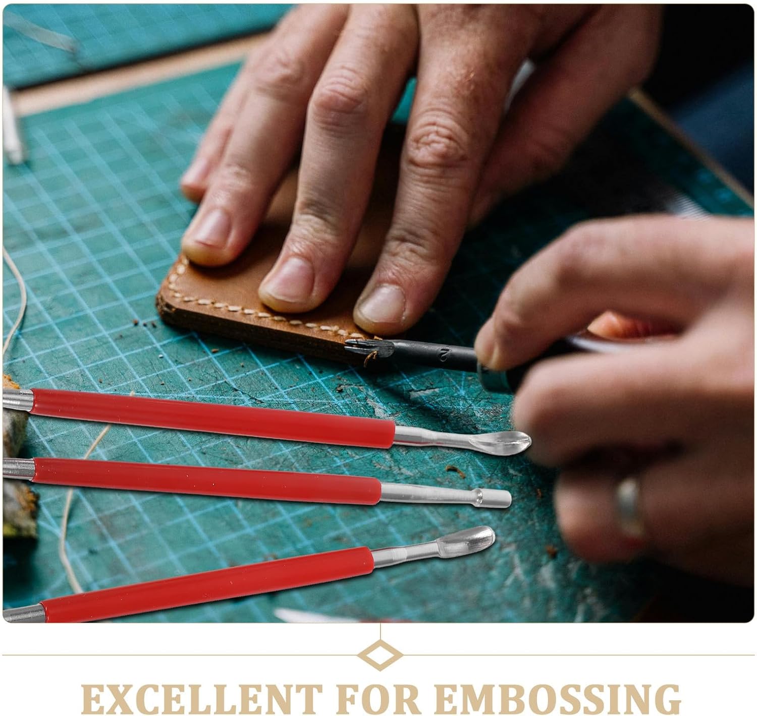 Splicing Embossing Press Stylus Line Pen Leather Craft Modelling 3pcs
