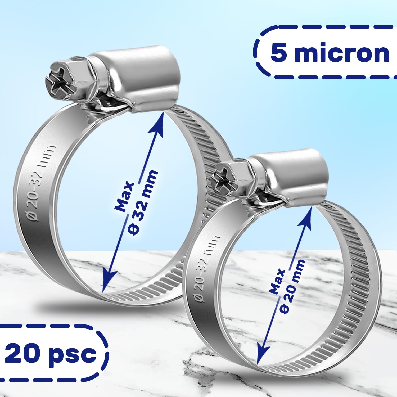 10 Fascette A Crimpatura In Acciaio Inox Per Tubo 1/4 - Foto 4