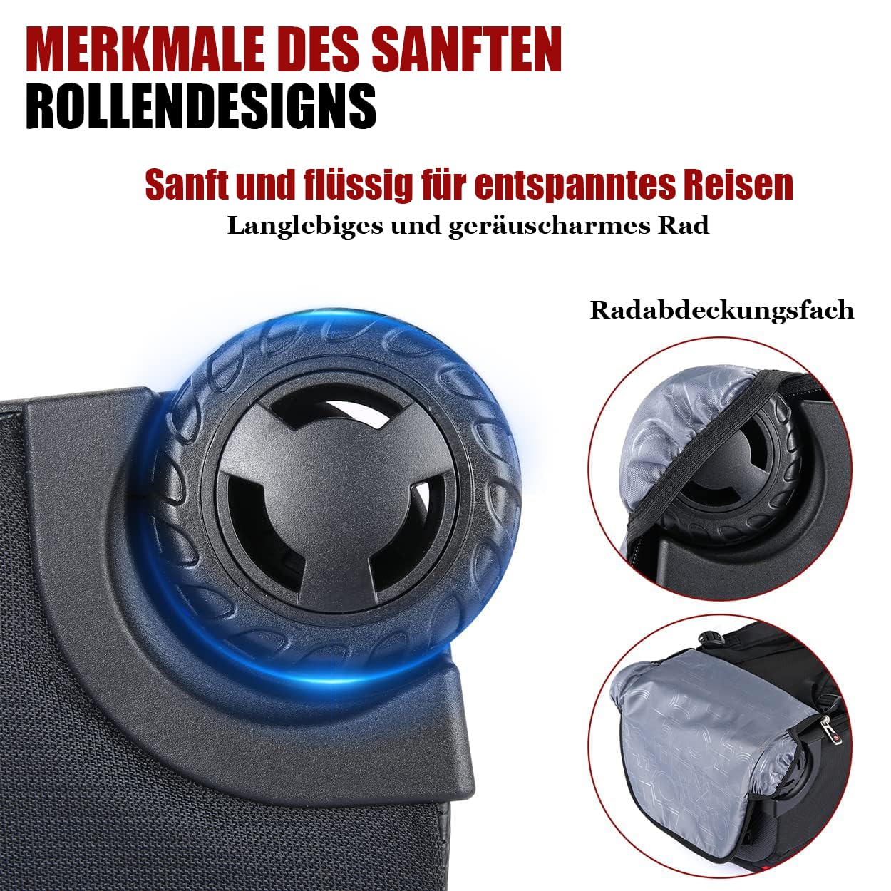 star cloud 21x14x9 Reiserucksack mit Rollen – Wasserabweisender Rucksack Trolley mit 17,3" Laptopfach – Handgepäck Rucksack Rollen für Geschäftsreise, Hochschulen & Wochenendtrip