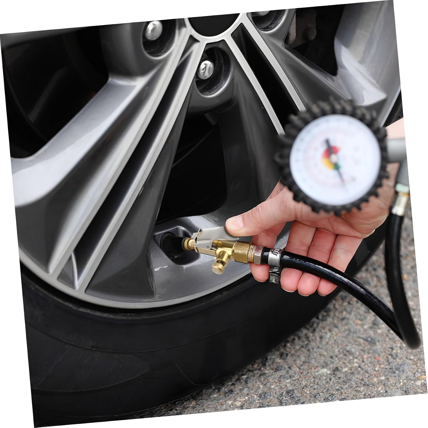 Cabilock 2pcs Tire Chuck Adapter Screw Air Chuck Locking Air for Auto Car Truck Bike Motorcycle Compressor Accessories