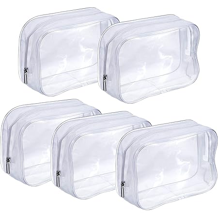 Transparente Kulturbeutel Set 3-teilig | Wasserdichte PVC Kosmetiktaschen | 18-30cm Größen