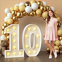 Vista 20 de imprsv Letras iluminadas de marquesina, letras de mosaico de 4 pies con luz para decoración de fiesta de graduación de baby shower, grande B