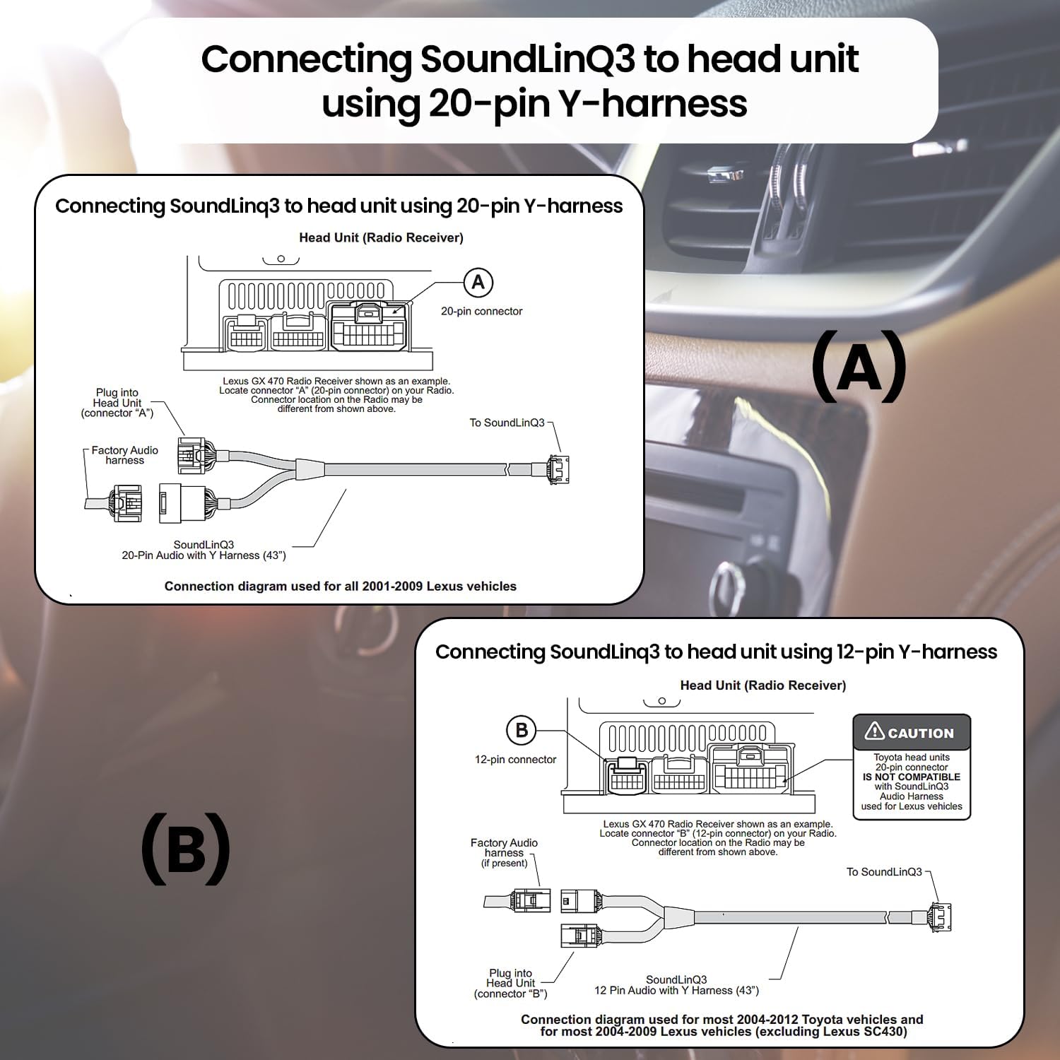 VAIS Technology SL3sat-T-w/Tuner Kit Tuner kit SiriusXM Satellite Radio Add-on Adapter - Compatible with Toyota Models - Automotive Grade Quality & DIY Installation