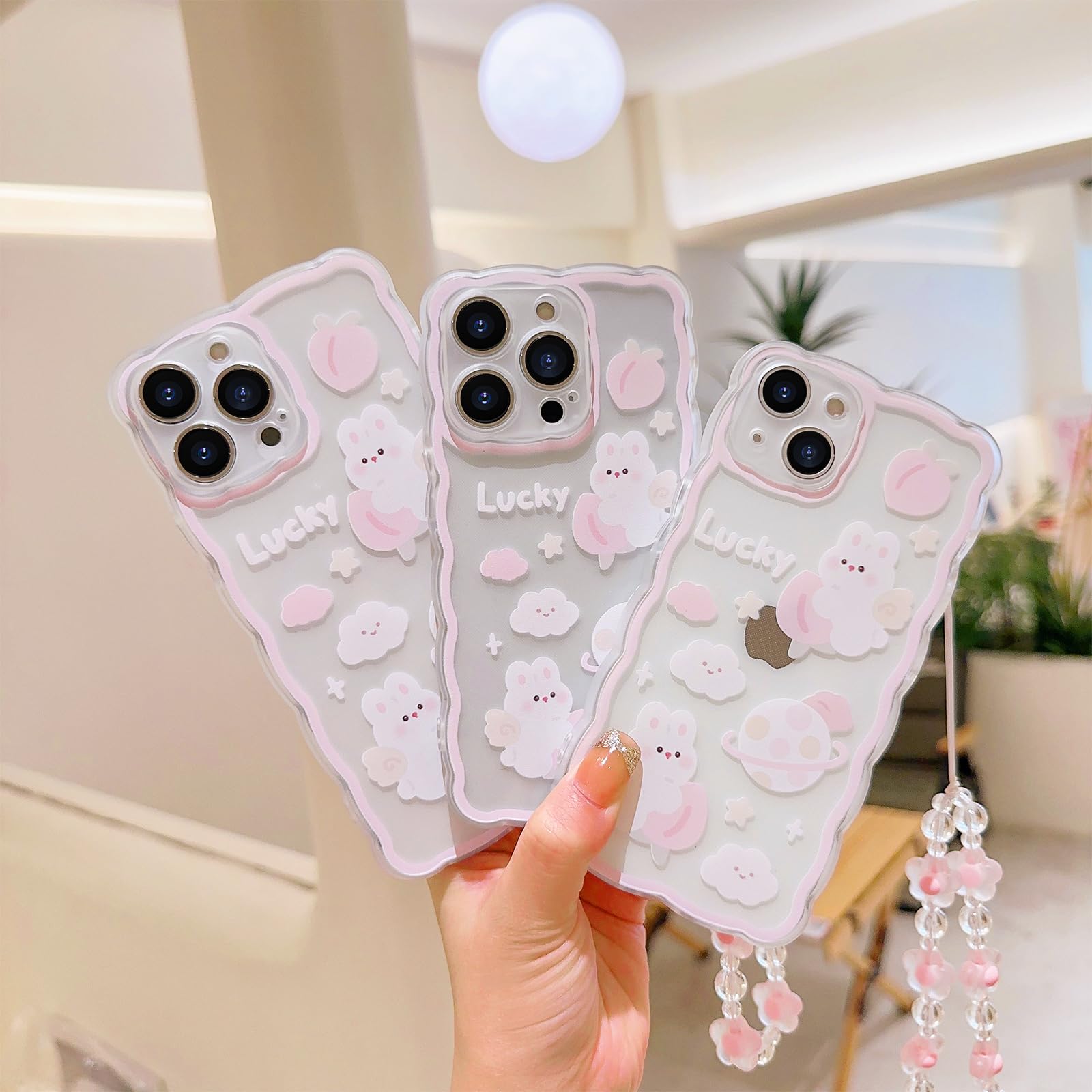 Custodia IPhone 13 Pro Max Con Catena E Disegno 3D Anatra, Cover Morbida TPU Antiurto, Design Kawaii Per Ragazze - 4