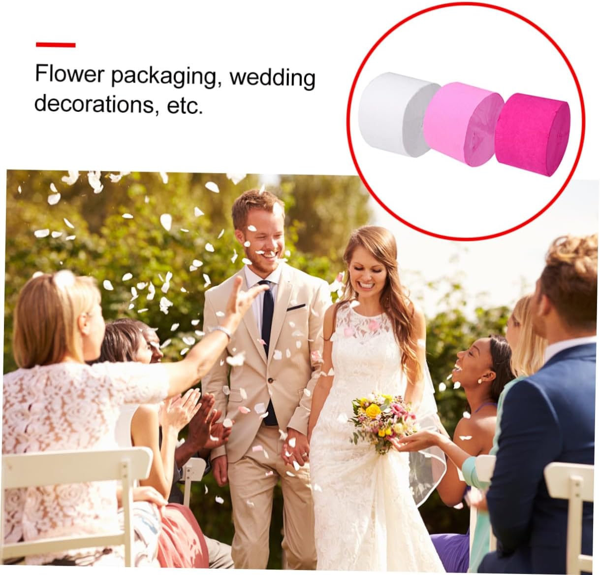 HOMSFOU 9pcs Crepe Paper Roll for Decorations for Crafting Paper Flowers and Background Decor for Halloween and Parties