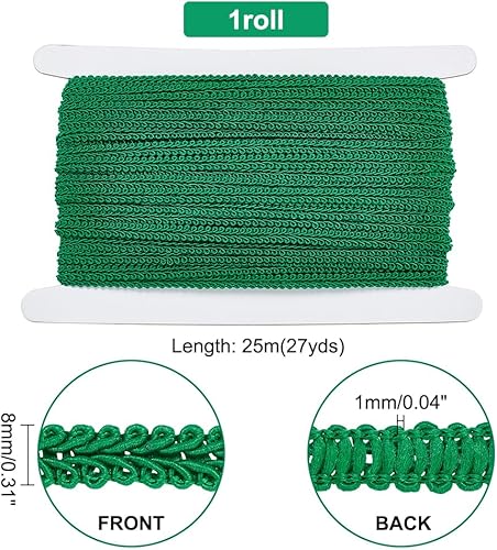Miniatura 2 de PH PandaHall Tirm trenzado para coser, 27 yardas de 14 pulgadas (0.315 in), cinta de poliéster con flecos básicos para tapicería, disfraces,