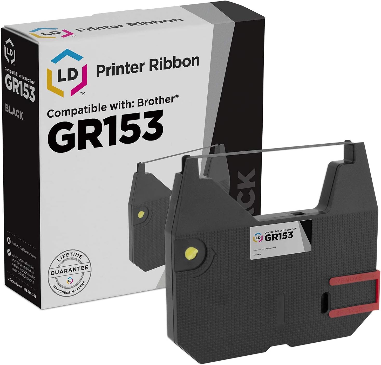 LD Compatible Printer Ribbon Cartridge Replacement for Brother 1030 GR153 (Black) Compatible with The Following Brother Typewriter Models AX10 and AX15