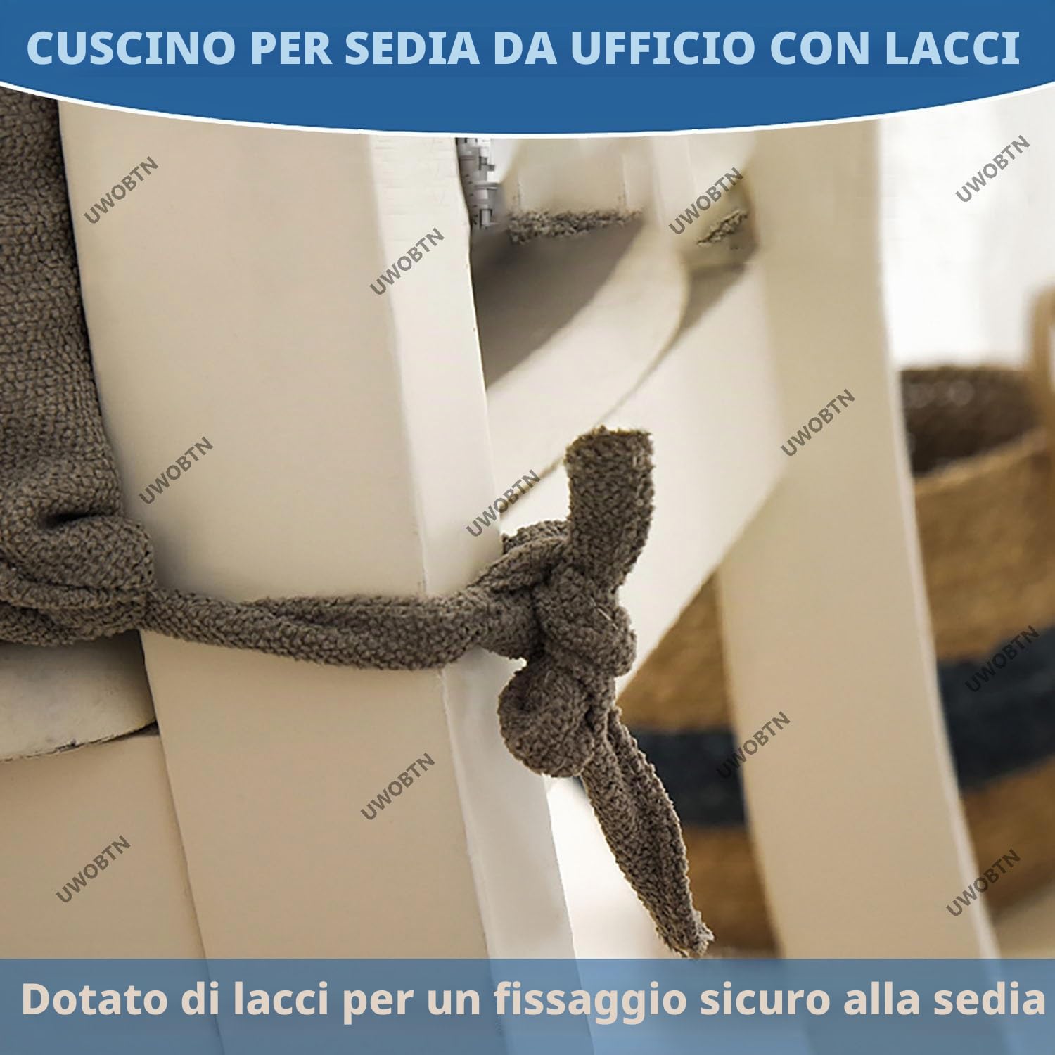 Set di 4/2/1 Cuscini per Sedie con Schienale, 40x40x55cm Antiscivolo Ufficio Cuscino per Sedie，Cuscini di Seduta Cucina con Lacci,per Esterno, Interni, Giardino ,Pranzo(Color1,40x40x55x8cm(4PCS))