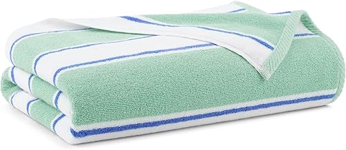 Miniatura 21 de Aston & Arden Toalla de playa a rayas, extragrande 35 x 70, algodón suave afelpado grueso, 600 GMS, pesada y lujosa para sillas de piscina, centro