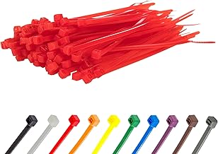 Gocableties Pack of 100 Premium Nylon Cable Ties 100 x 2.5 mm Red