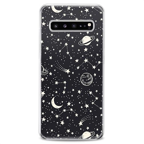 Miniatura 4 de Funda compatible con Samsung S24 S23 S22 Plus S21 FE Ultra S20+ S10 Note 20 S10e S9 Art Pattern Stars Galaxy Art Design Print Planets Clear