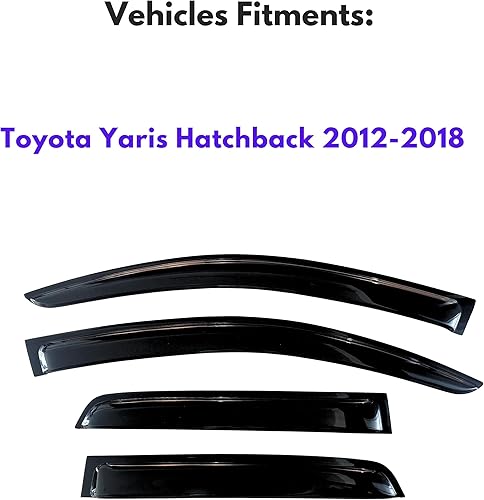 Miniatura 768 de KPY Moldura deflectora de viento con protección contra la lluvia compatible con Mazda CX-3 2016-2021 (CX3), 4 unidades, para ventana lateral