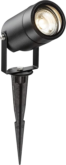 Knightsbridge Garden Spike Light, Die Cast Aluminium, Black,GU10 65mm