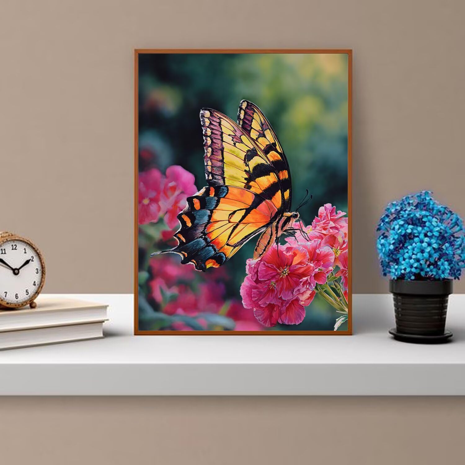 Dipingere con i Numeri Adulti farfalla, Fiori Dipingere con i Numeri Bambini DIY Kit, Set Premium con Pennelli, Decorazione Casa & Creativo Regalo, Attività di Tempo libero 90x120cm z-131