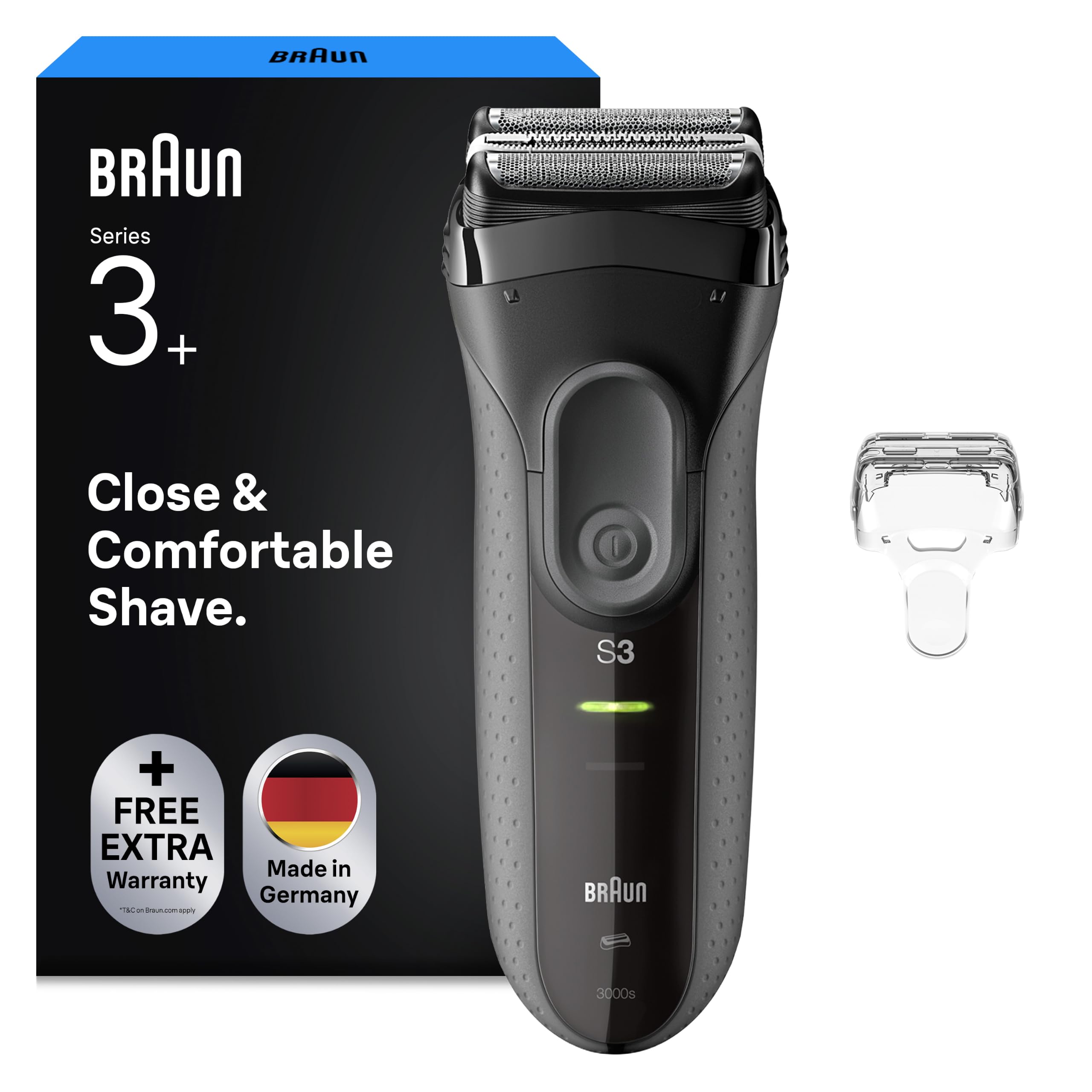 Braun Series 3 ProSkin 3000s Elektrisch Scheerapparaat, Zwart - Oplaadbaar Scheerapparaat