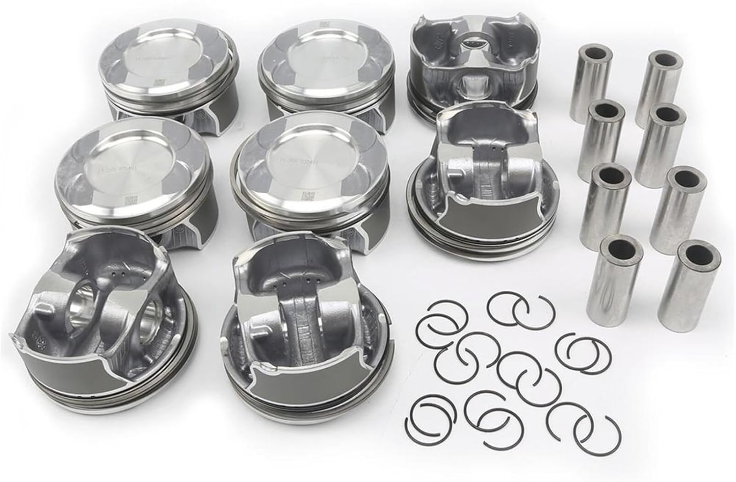 M278 4.6L 4.7 V8 Engine Pistons Set +0.5MM A2780302317 A2780302717 Compatible with Mercedes-Benz C218 C216 W166 X166 W221 W222 C217 R231