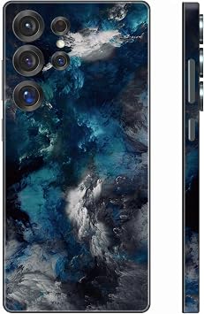 Skin Wrap for Samsung Galaxy S25 Ultra Phone Sticker Decal Cover Mobile Back Camera Frame Turquoise