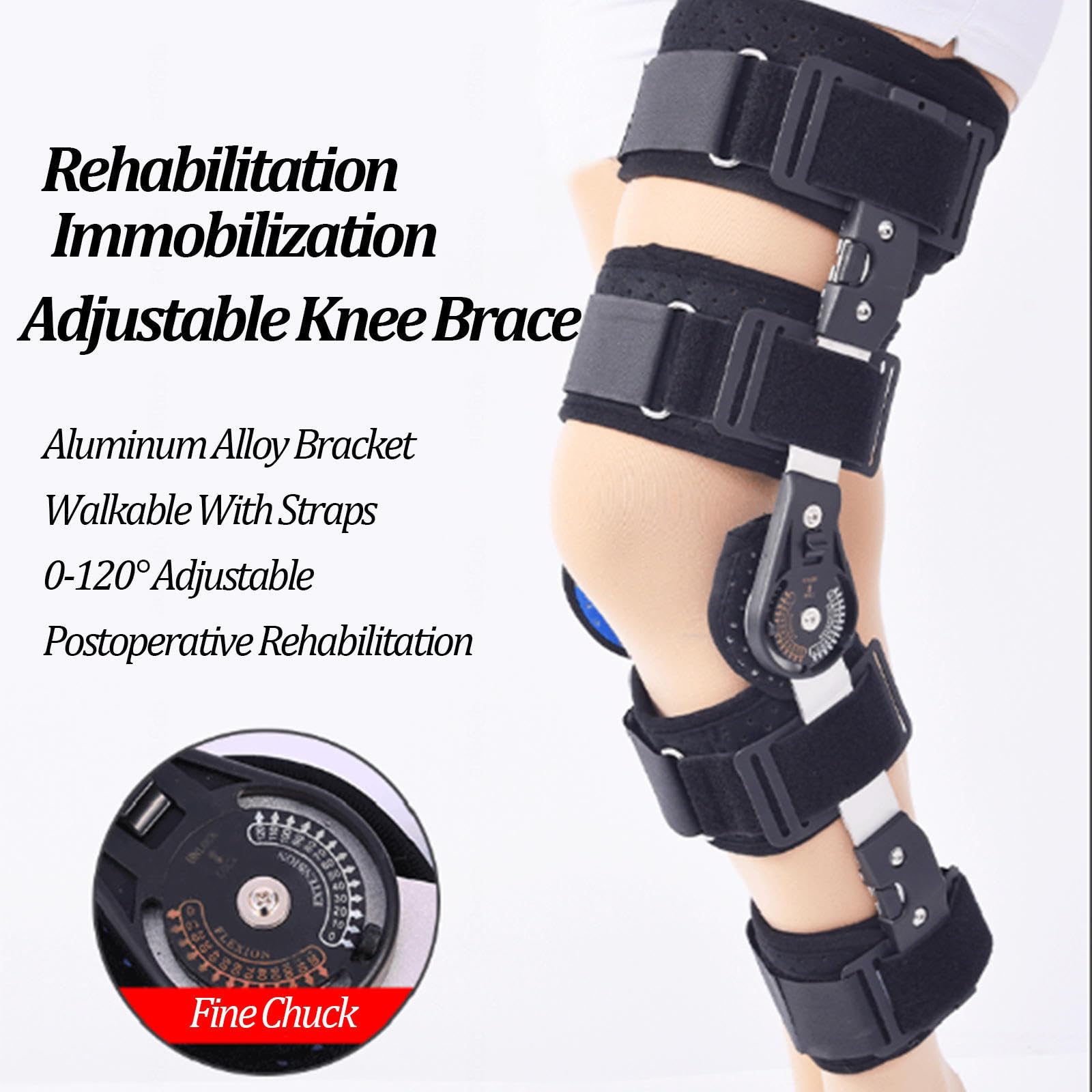 Rodillera Articulada Unisex, Lesiones Menisco, Lesiones Ligamentos, Rodillera Soporte Artritis Dolor, Estabilización Fractura, Rehabilitación Posope