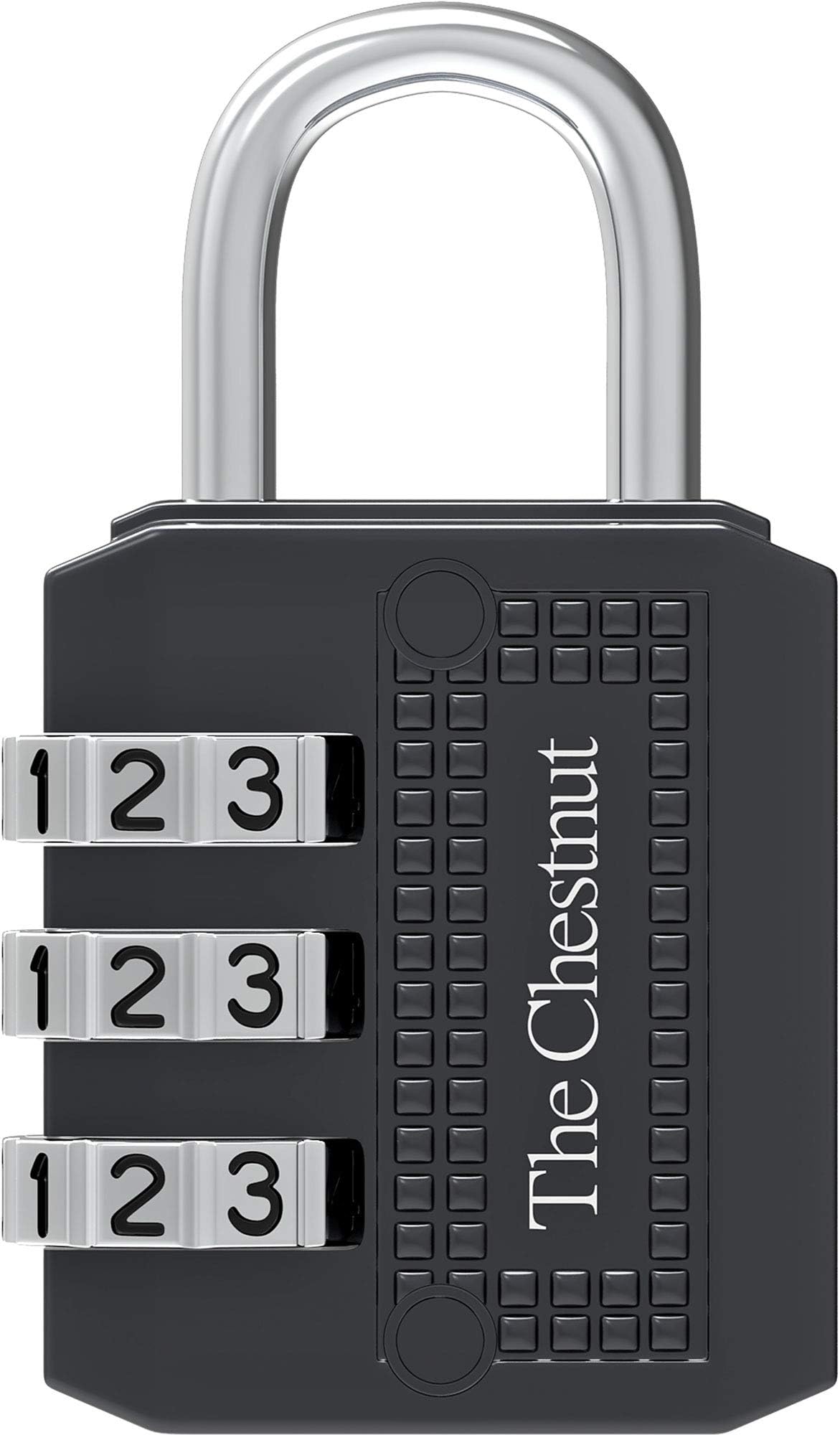 Padlock with 3 Digit Combination - Outdoor Weatherproof Combination Lock - Keyless Resettable Combo - for Luggage, Fence, Travel, Gate, Door, School, Gym, Sports, Toolbox, Case, Employee Lockers, Hasp