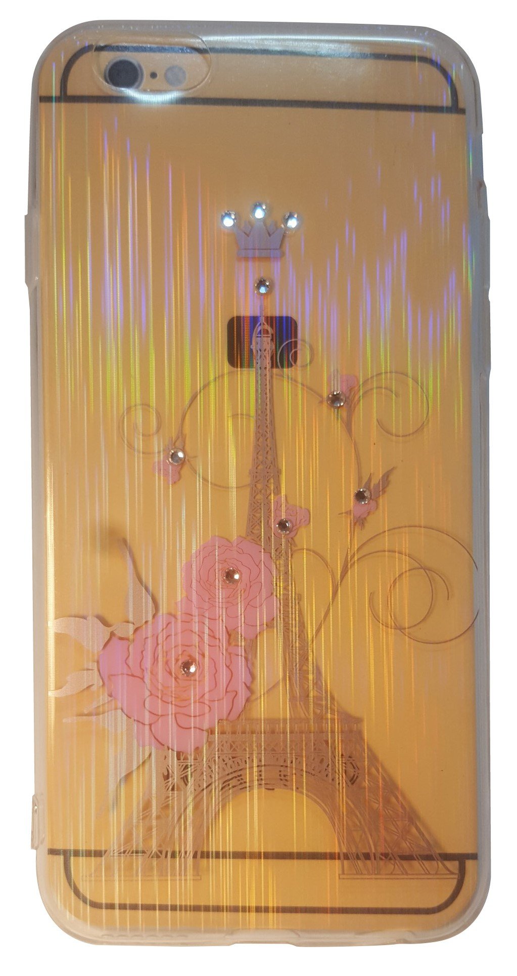 Iphone 6 6s designed eiffel towel and flowers clear silicone thin flexable case altera
