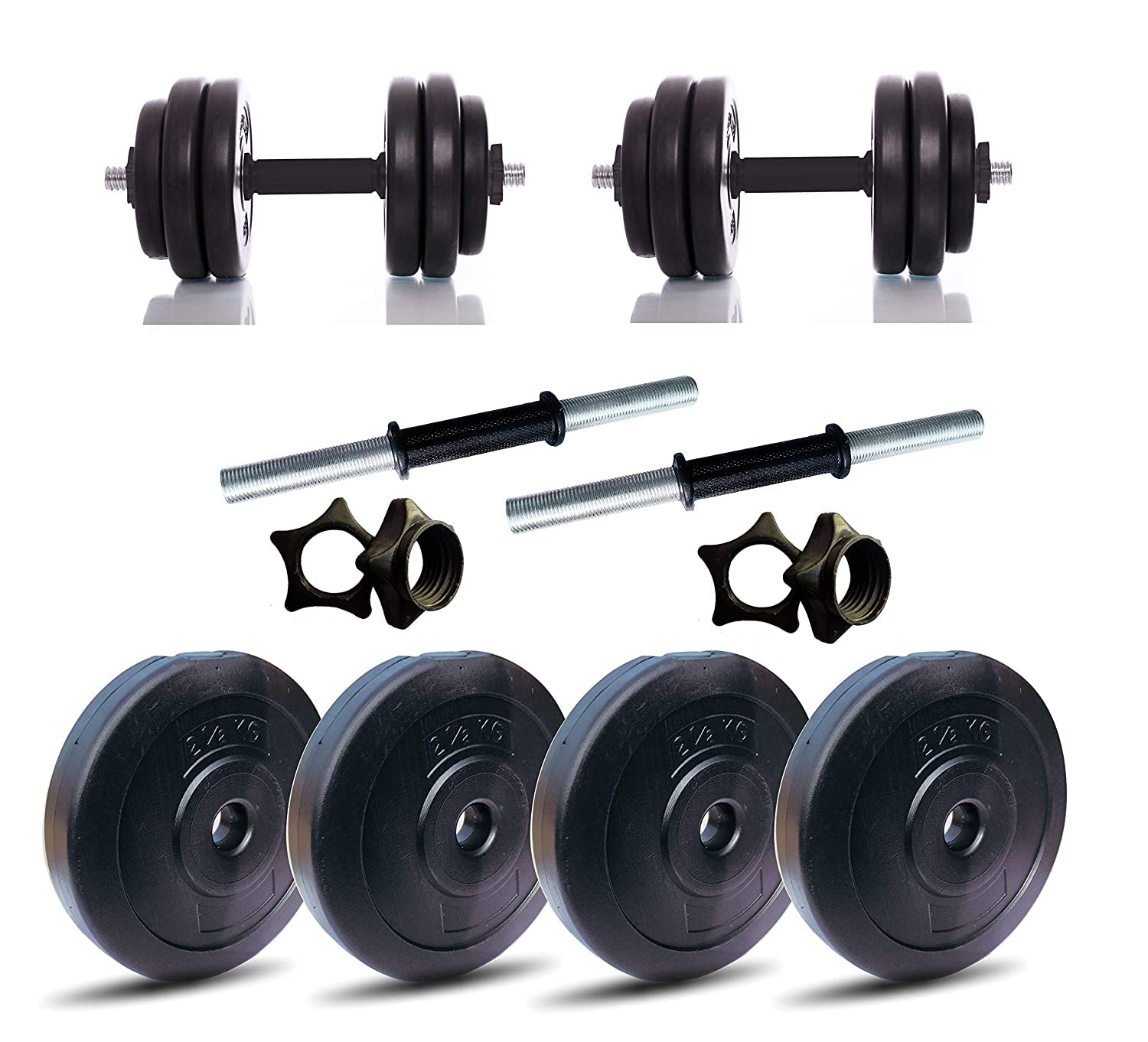 Encanto Gym Combo 10-20 KG Dumbbell Set, One Pair of Adjustable Dumbbell Rods with PVC Dumbbell Plates (10) (B0BMYJRKCS) Amazon Price History, Amazon Price Tracker