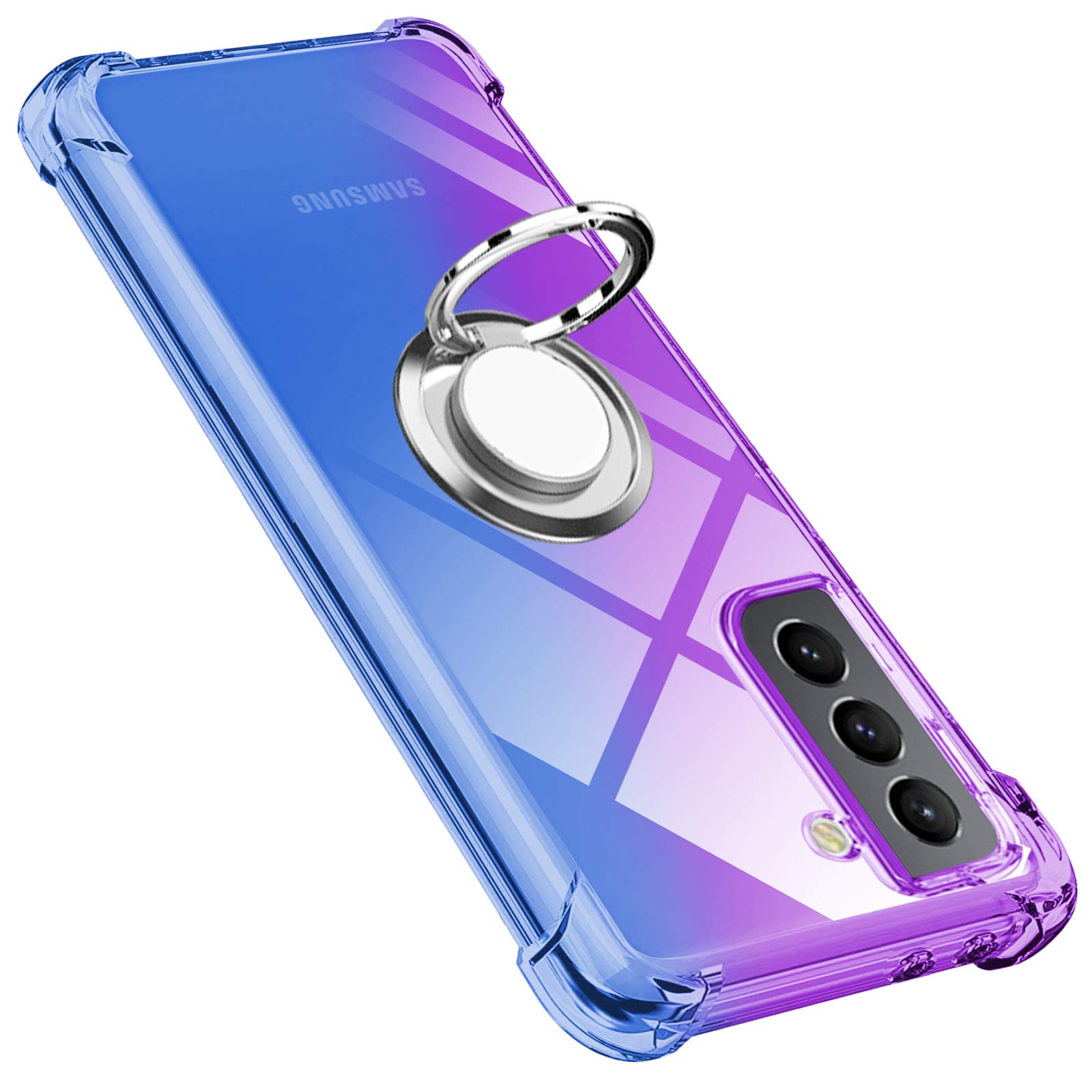 Amazon | Galaxy S21 ケース リング 透明 tpu 薄型 軽量シリコン 