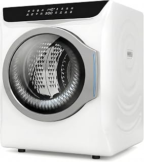 Auertech 2.8 Cu Ft Portable Clothes Dryer with Boot Dryer, 1400W Stainless Steel Tub, LED Touch Control for Apartments, Dorms, RVs - White