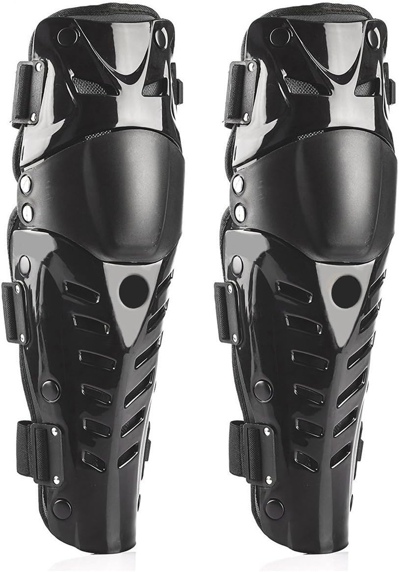 1 Pair of Adults Knee Guards, Shin Armor Protective Pads Accessories with Plastic Cement Hook for Motorcycle
