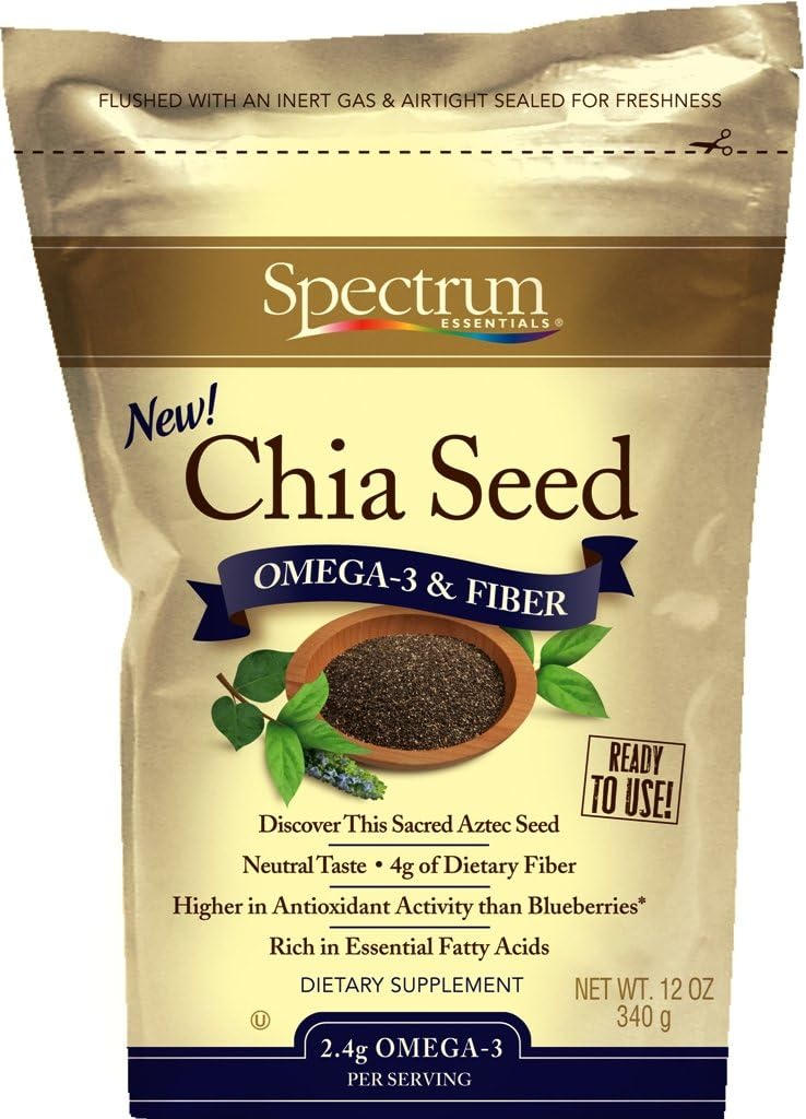 Spectrum Essentials Chia Seed, 12-Ounce Bags (Pack of 4)