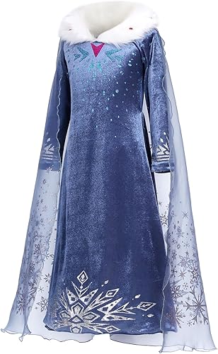Miniatura 6 de Vestido de princesa de nieve para niñas, disfraz de Halloween, cosplay, Navidad, cumpleaños, fiesta de disfraces, Nieve