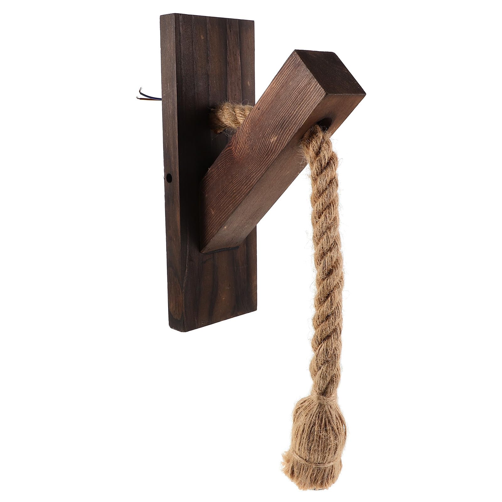 Lámpara de pared aplique rústico madera para iluminación hogar sala 8