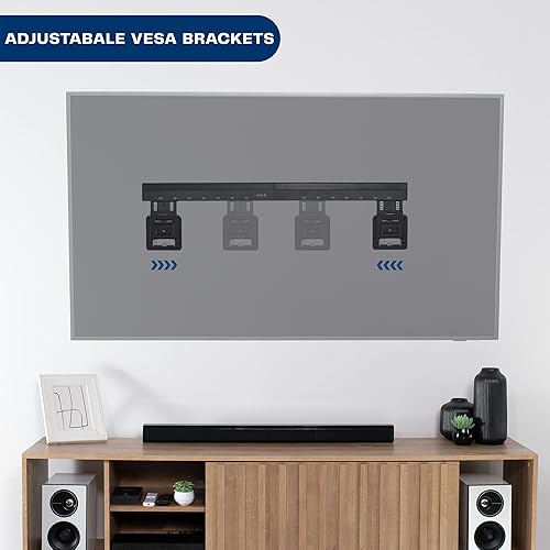 Miniatura 8 de VIVO Soporte de pared universal para TV plana con microhuecos para pantallas de 43 a 90 pulgadas, perfil ultra delgado, Mount-TVMG1