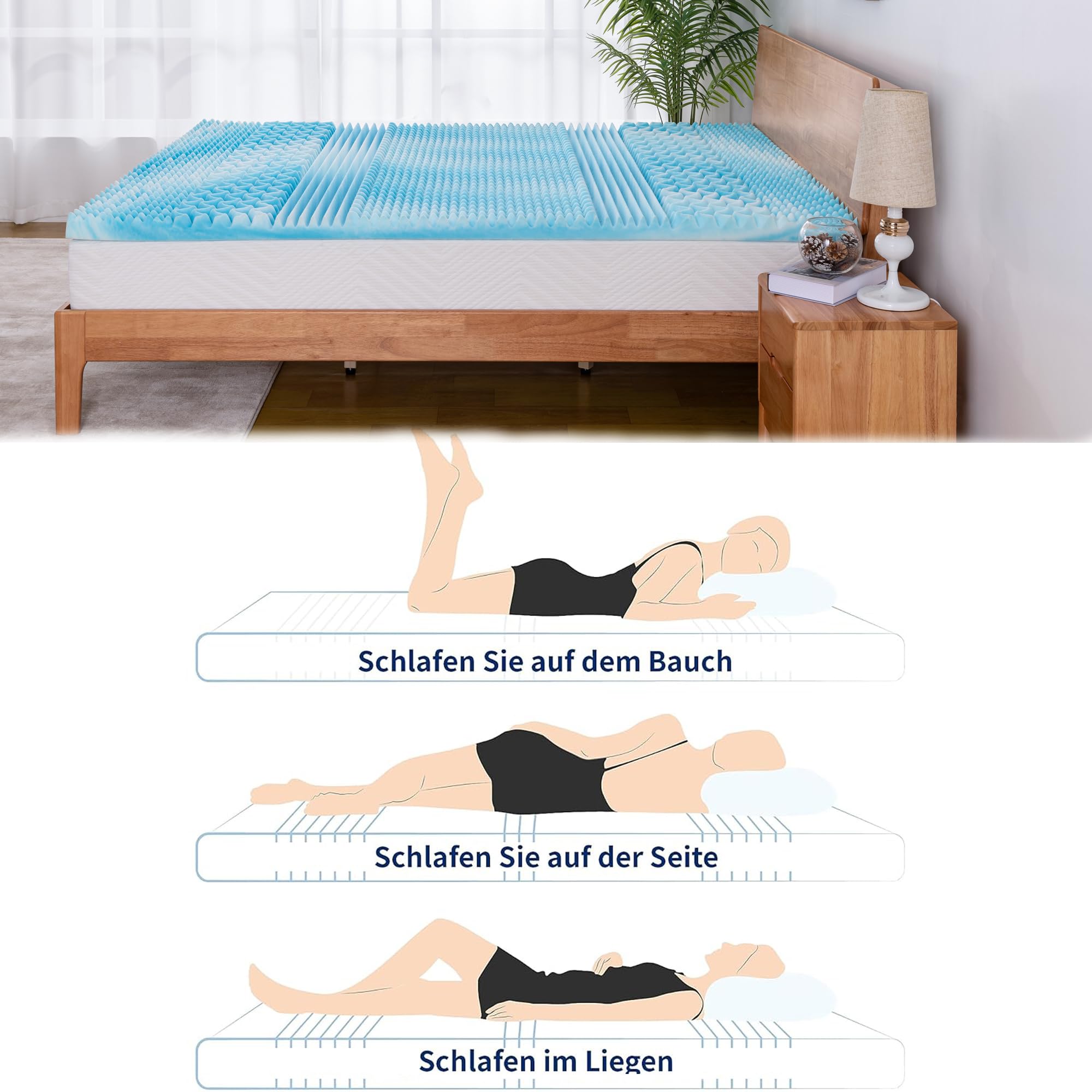 ESSENCE SLEEP Matelas en Mousse Confortable - 90 x 200 x 14 cm - Matelas en Mousse à 7 Zones - H3 pour Tous Les Types de Sommeil - Respirant Confortable et