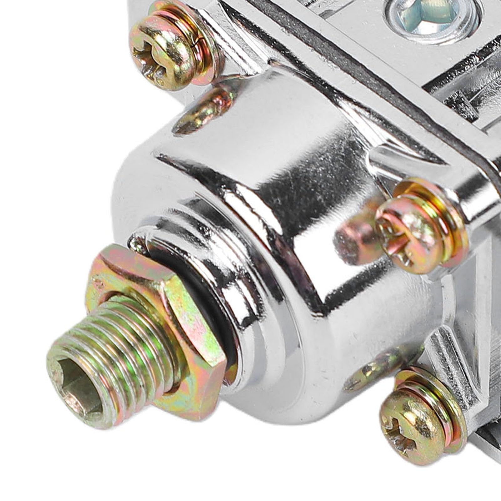 Regulator Ciśnienia Paliwa z Manometrem Regulowanym | 3/8in NPT 1 in 2 Out, Zastępstwo dla , Gwint 3/8 Cala, 12-803 Kompatybilny 4.5-9 PSI dla Gaźników