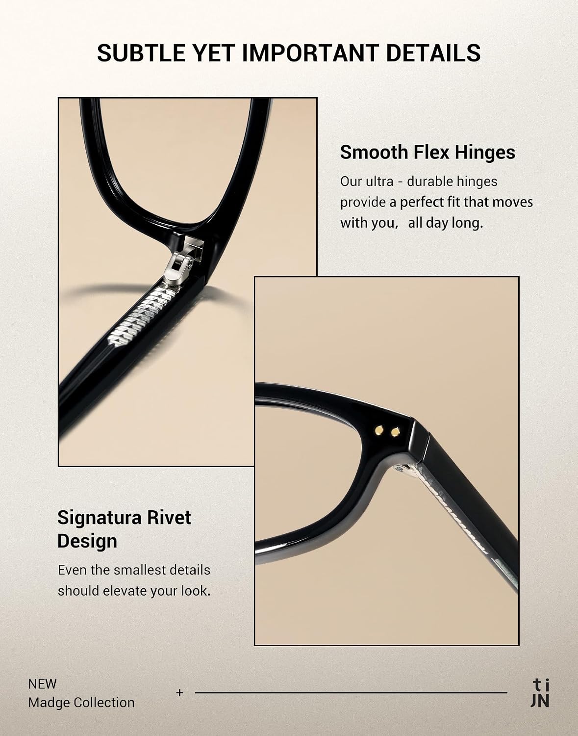 TIJN Blue Light Blocking Glasses Women Men Retro Cat Eye Square Oval Anti Glare Screen Computer Gaming Daily Eyeglasses TR90