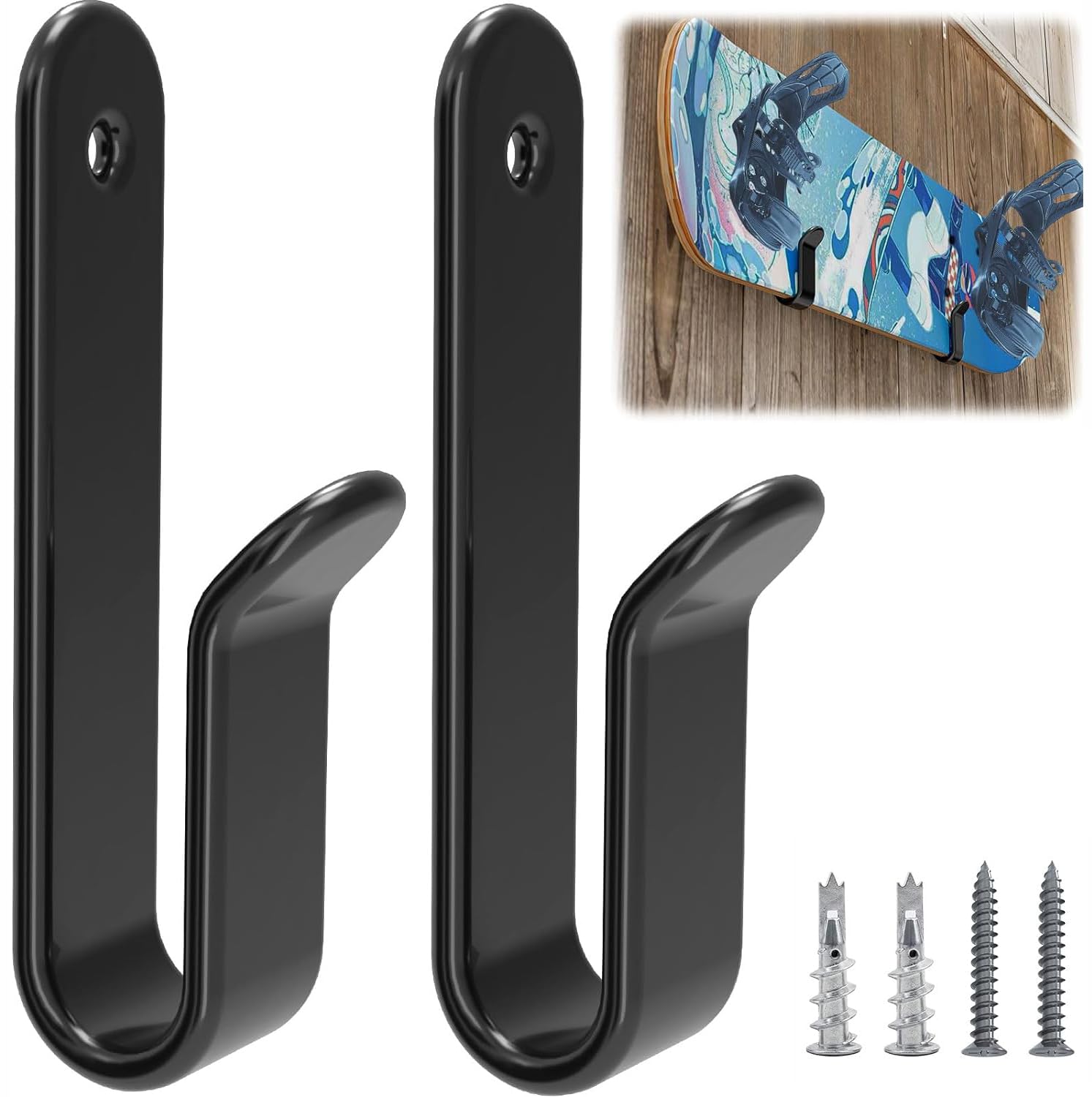 Soporte Skate Pared Porta Tablas Surf Universal Monopatín Longboard Snowboard Multifuncional