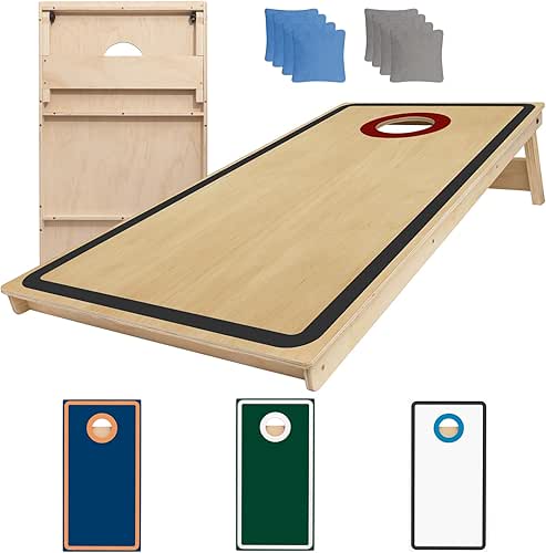 Cornhole Board Set - No Bounce,Regulation Size 4x2 ft,Made of