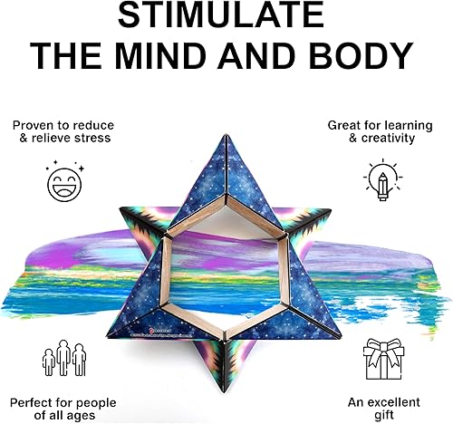 Miniatura 10 de Shashibo - Cubo que cambia de forma juego para aliviar la ansiedad con 36 imanes de tierras raras premiado y patentado extraordinario cubo mágico 3D